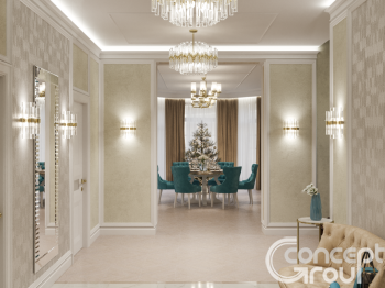 Современная классика в коттедже 320 кв м